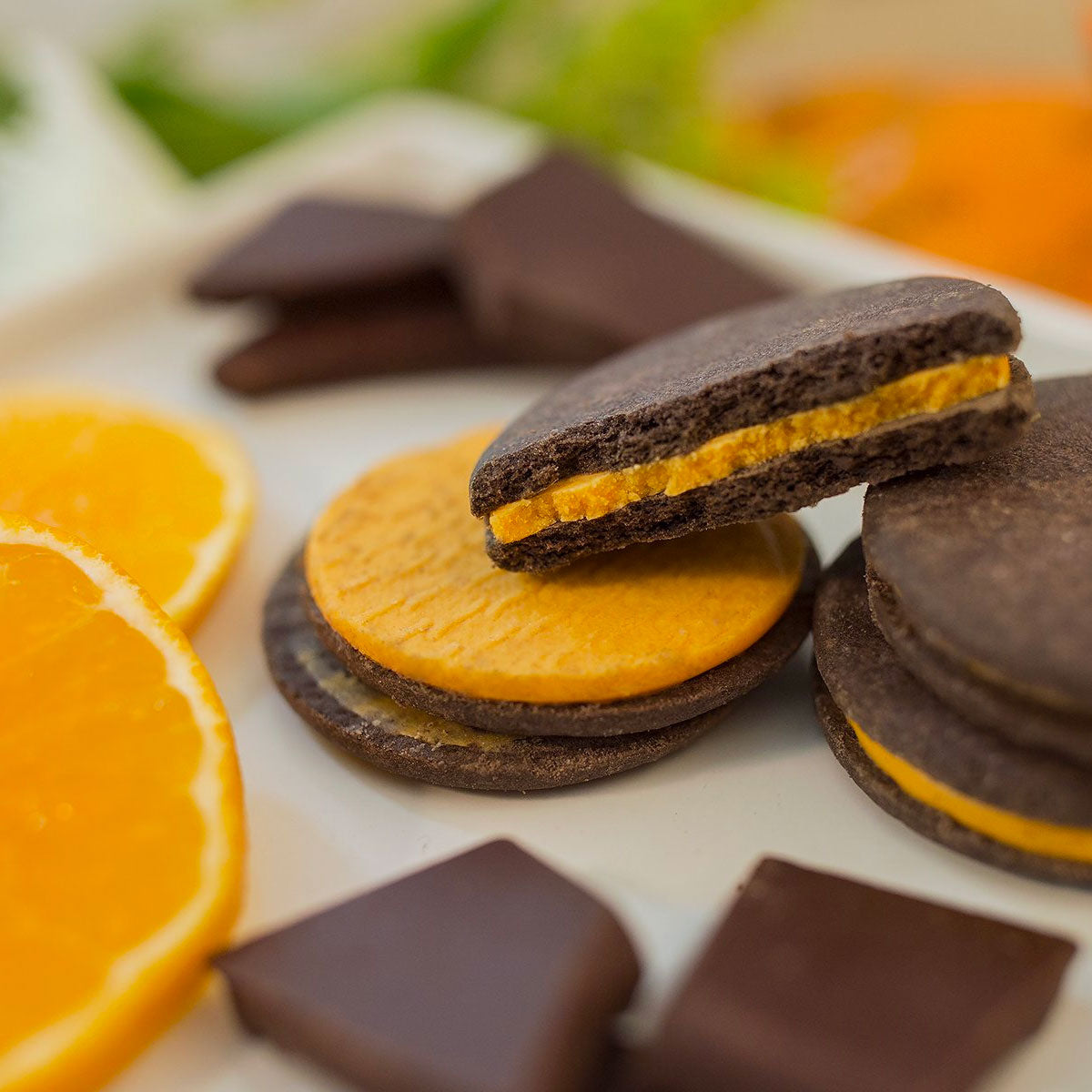 Fruit filled biscuits